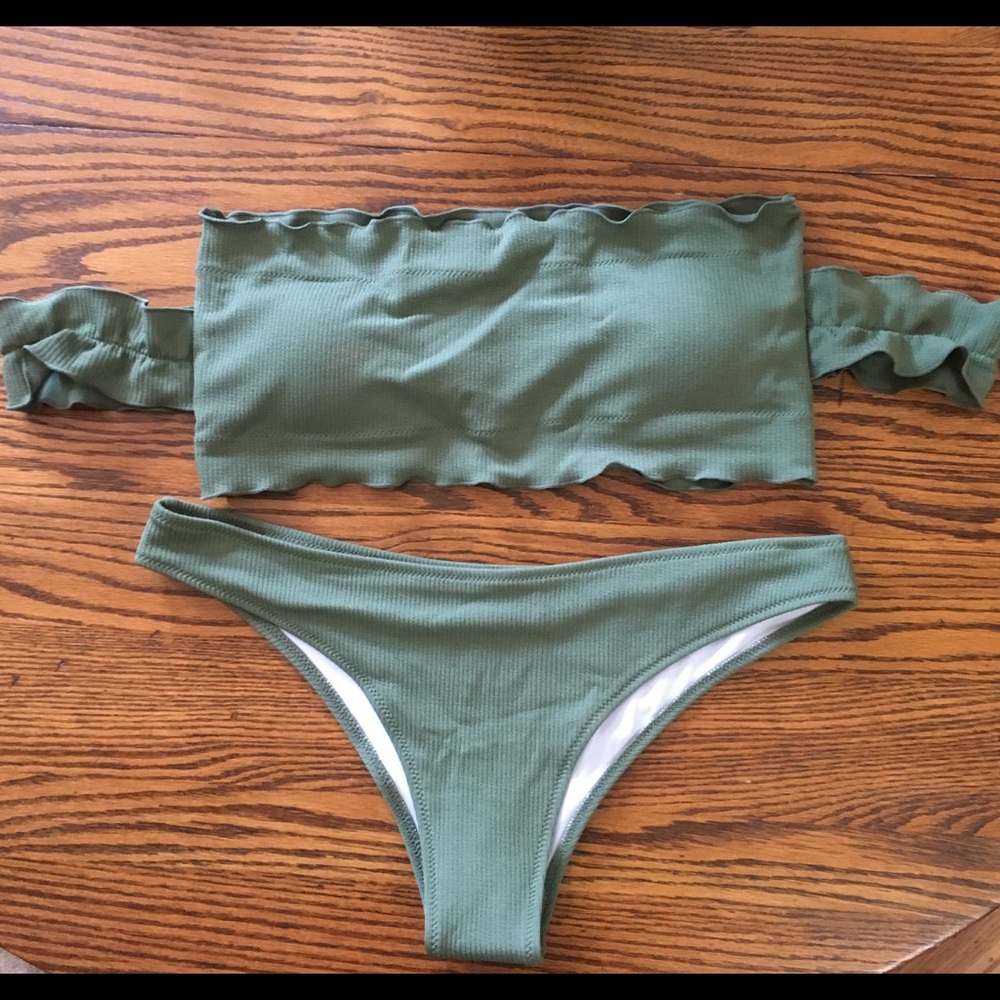 Army green swimsuit from Zaful